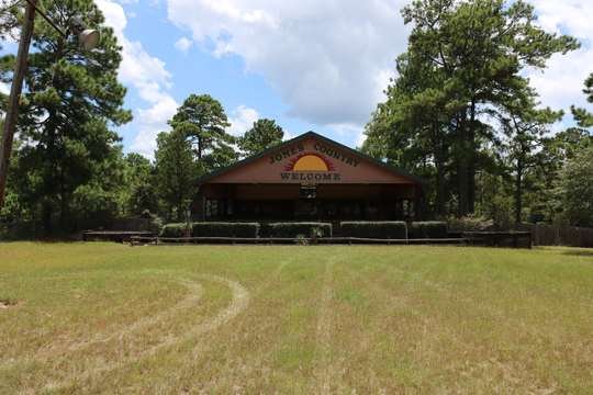 The Jones Country outdoor stage across the concert field