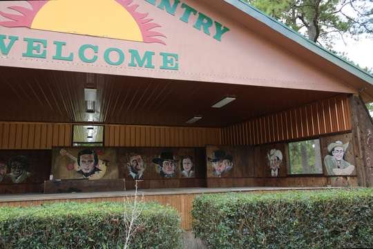 The covered Jones Country outdoor stage