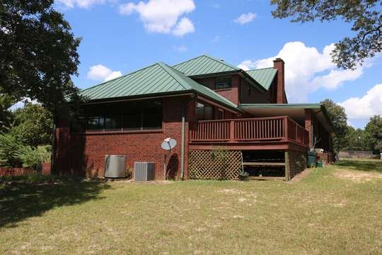 Log guest cabin on the park grounds