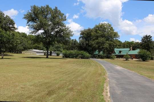 Open estate lawn with oaks